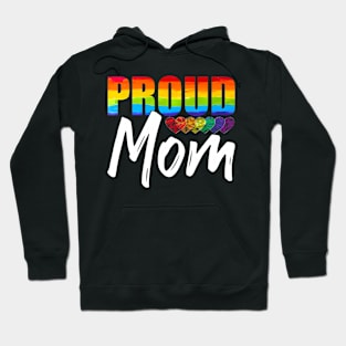 Flag Heart Queer Parent Pride Month Proud Mom LGBT Hoodie